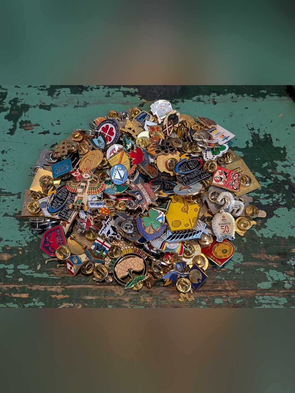 Vintage & Newer Lapel Pin Lot - Over 150 Pins - Sports, Travel, Advertising!